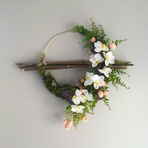 Spring orchid wreath